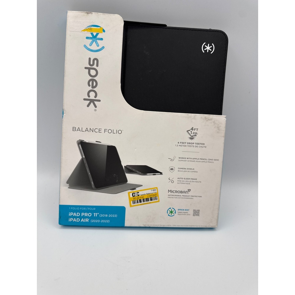Speck Balance Folio iPad Pro 11 Air 10.9 Black New Open Box Slim Stand Case